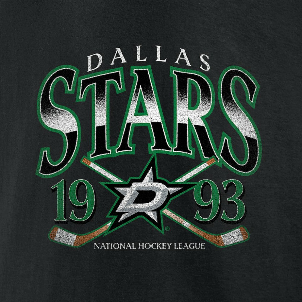 Dallas Stars Retro Cross Sticks T-Shirt - Black - NHL