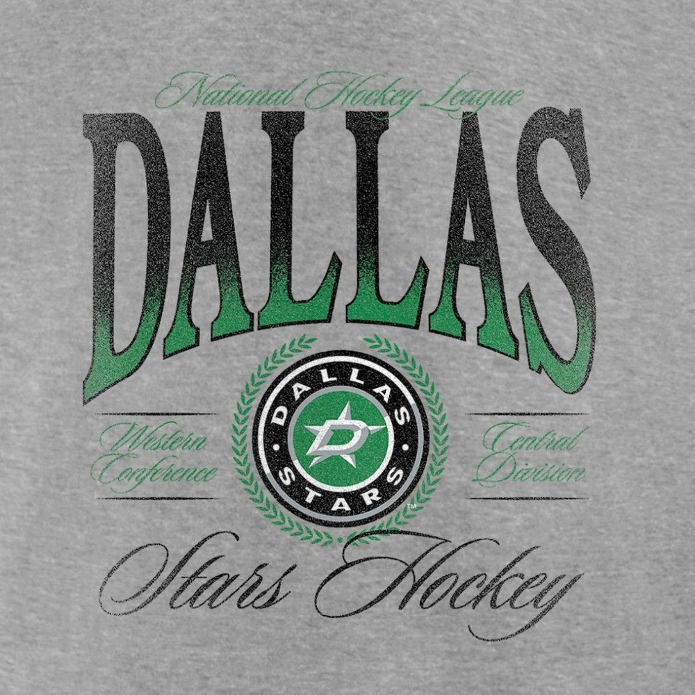 Dallas Stars Women's Retro Script V-Neck T-Shirt - Gray - NHL