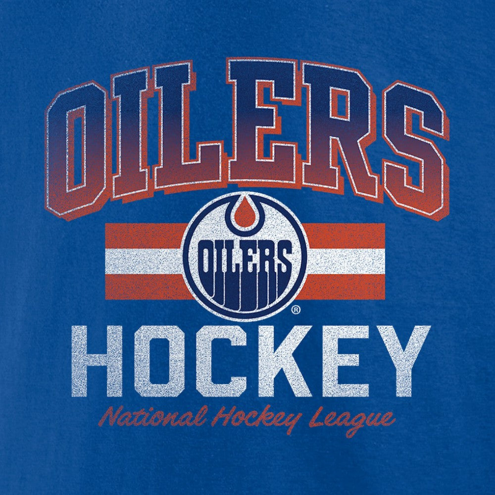 Edmonton Oilers Retro Stripe T-Shirt - Royal - NHL
