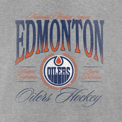 Edmonton Oilers Women's Retro Script V-Neck T-Shirt - Gray - NHL