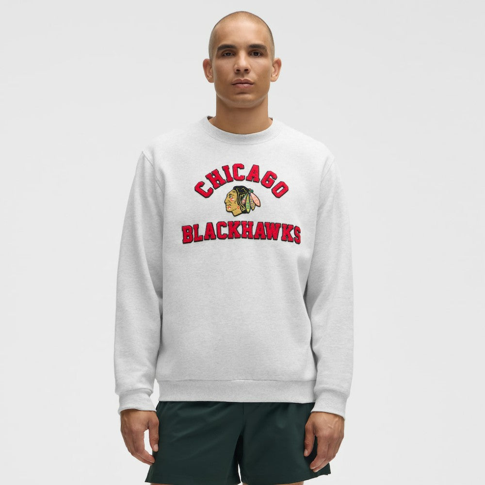 Chicago Blackhawks lululemon Steady State Crew - Heathered Core Ultra Light Grey - NHL