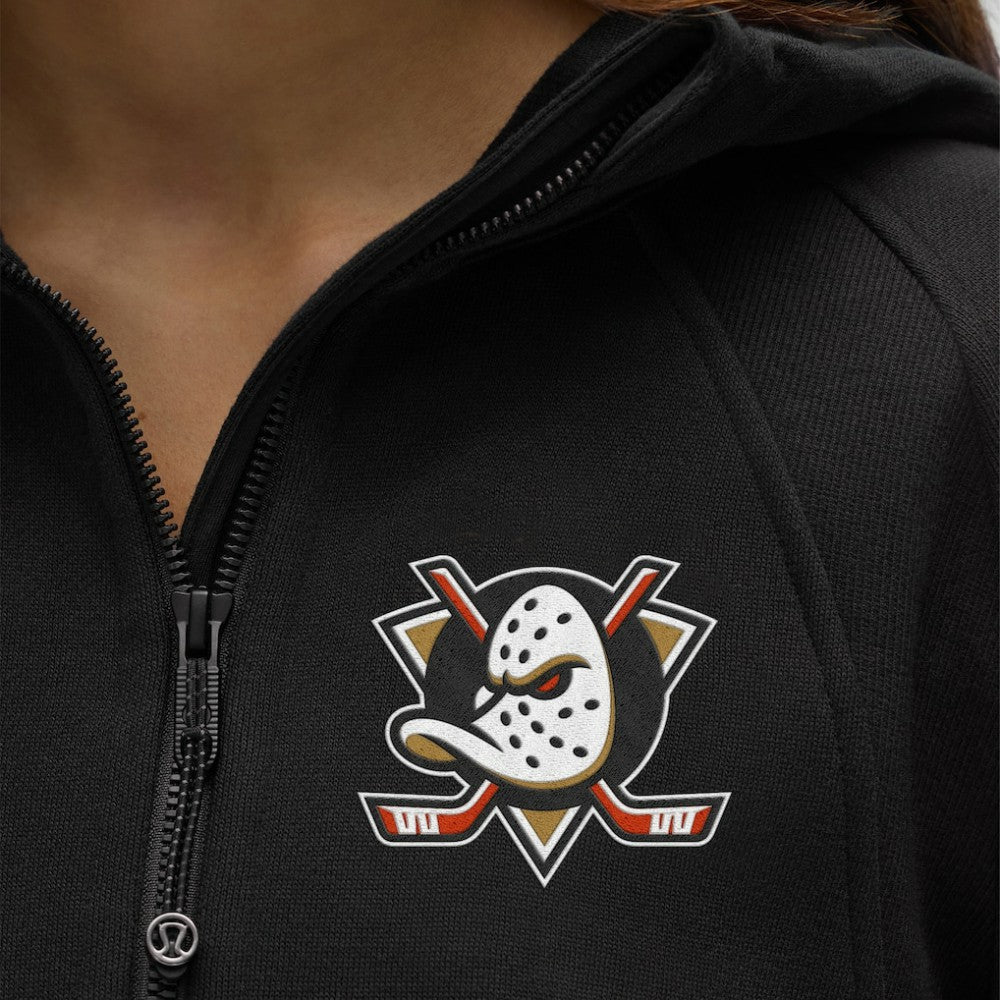 Anaheim Ducks lululemon Women's Scuba Oversized Half-Zip Hoodie - Black - NHL