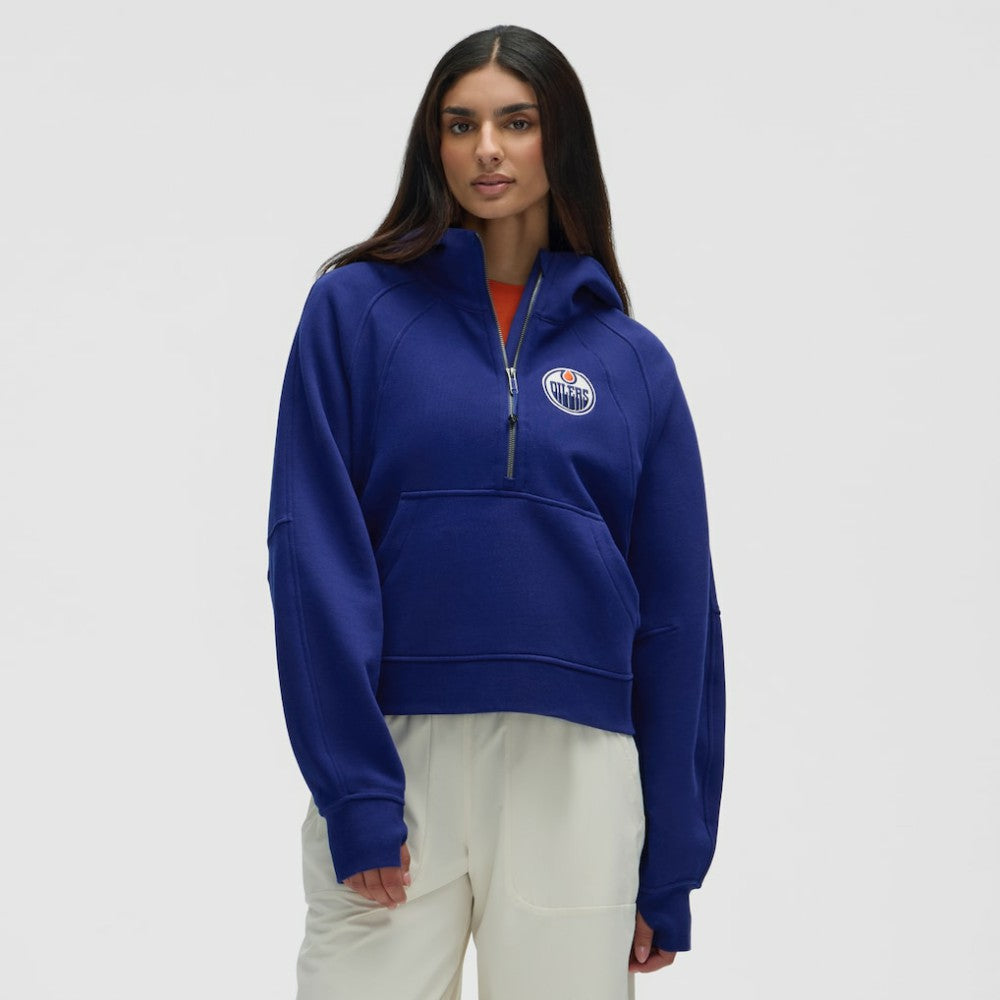 Edmonton Oilers lululemon Women's Scuba Oversized Half-Zip Hoodie - Larkspur - NHL