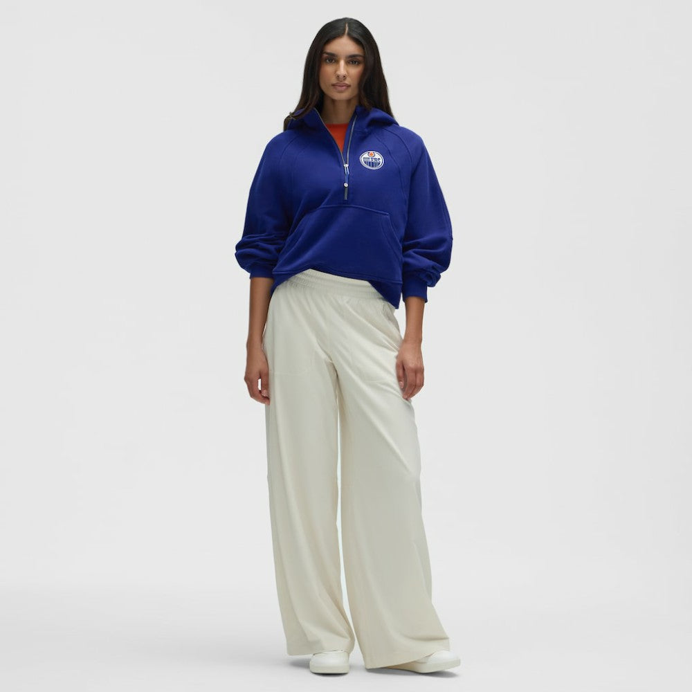 Edmonton Oilers lululemon Women's Scuba Oversized Half-Zip Hoodie - Larkspur - NHL