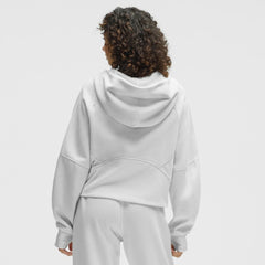 Los Angeles Kings lululemon Women's Scuba Oversized Half-Zip Hoodie - Heathered Core Ultra Light Grey - NHL
