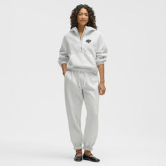 Los Angeles Kings lululemon Women's Scuba Oversized Half-Zip Hoodie - Heathered Core Ultra Light Grey - NHL