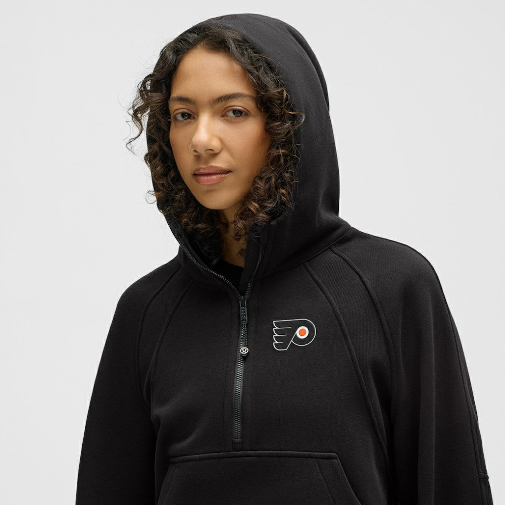 Philadelphia Flyers lululemon Women's Scuba Oversized Half-Zip Hoodie - Black - NHL