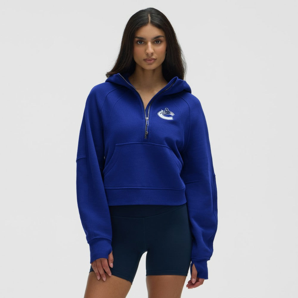 Vancouver Canucks lululemon Women's Scuba Oversized Half-Zip Hoodie - Larkspur - NHL