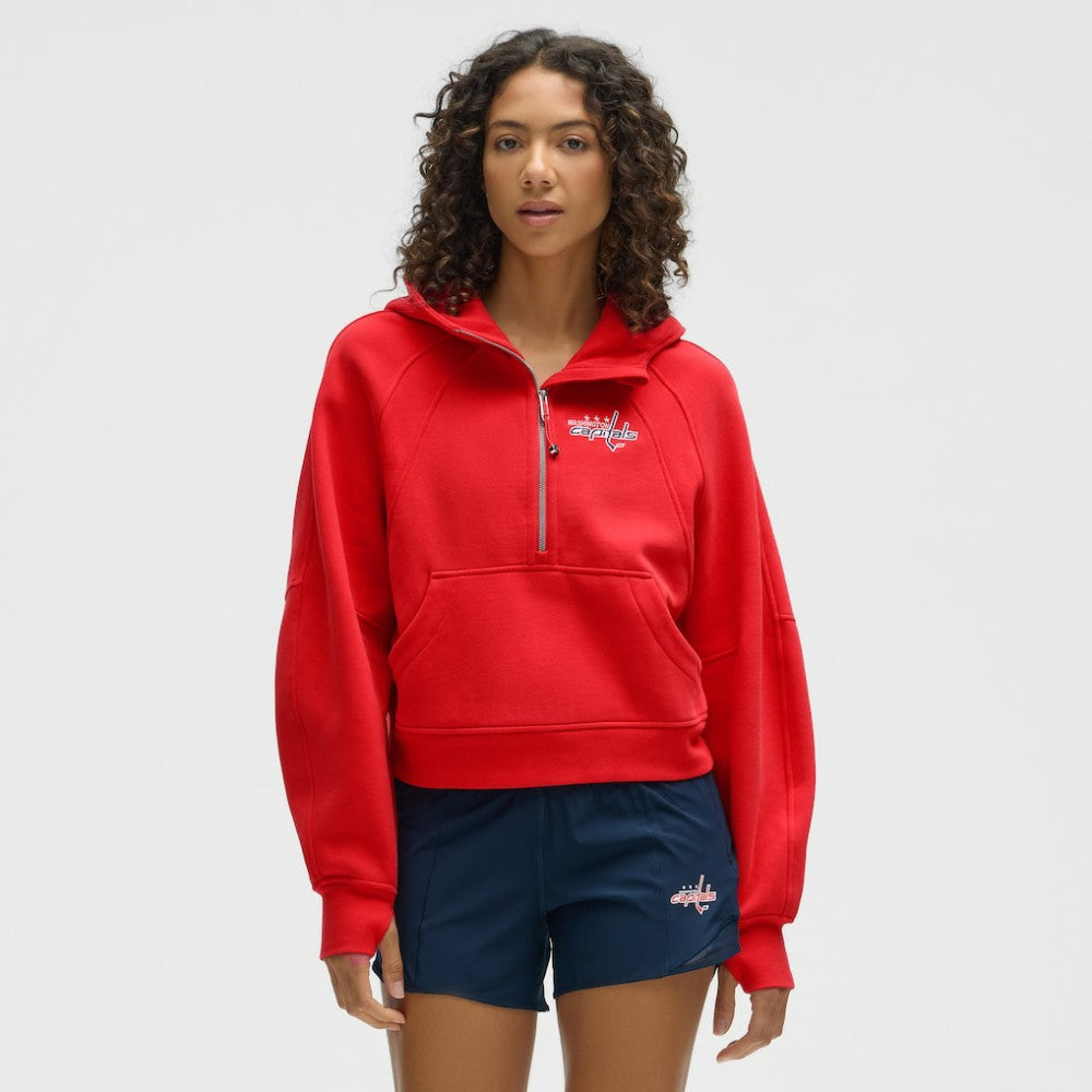 Washington Capitals lululemon Women's Scuba Oversized Half-Zip Hoodie - True Red - NHL
