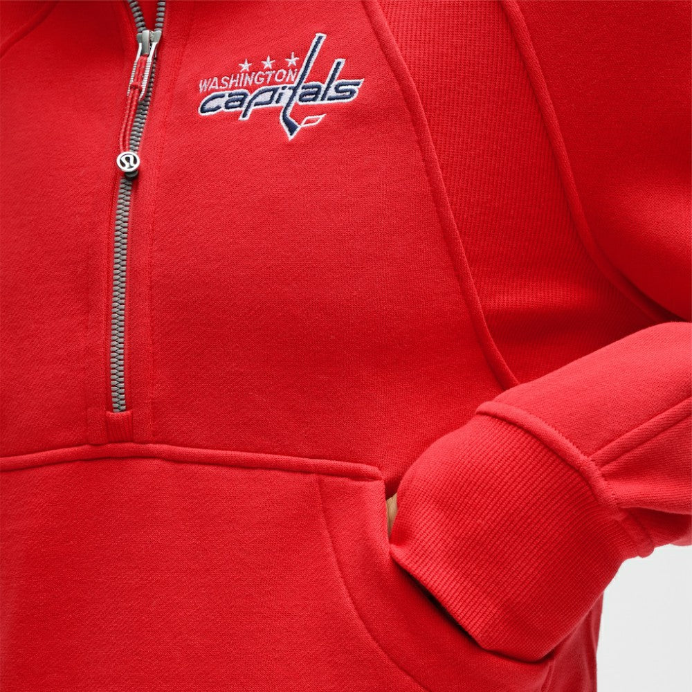 Washington Capitals lululemon Women's Scuba Oversized Half-Zip Hoodie - True Red - NHL