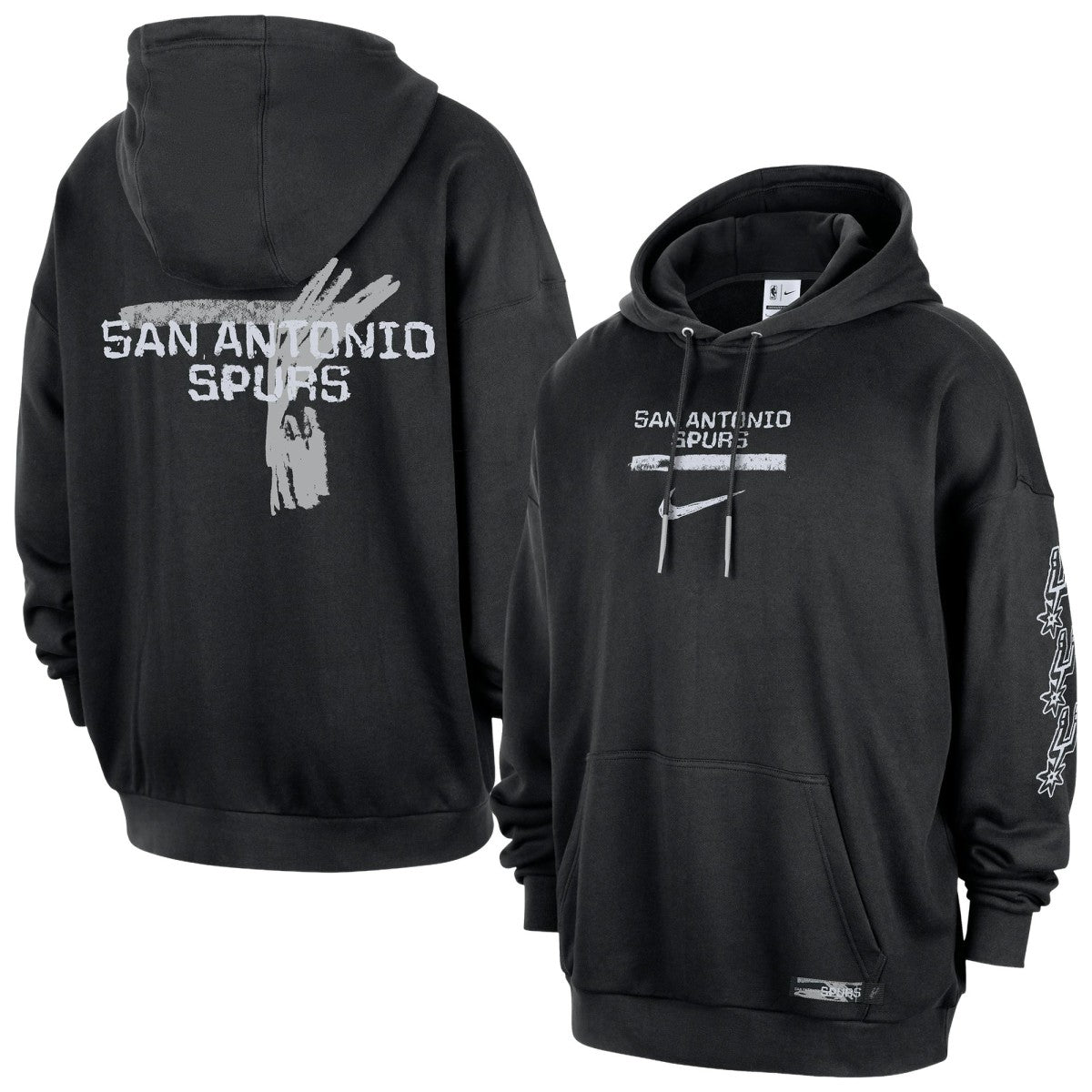 San Antonio Spurs Courtside Club Premium Hoodie Black - NBA