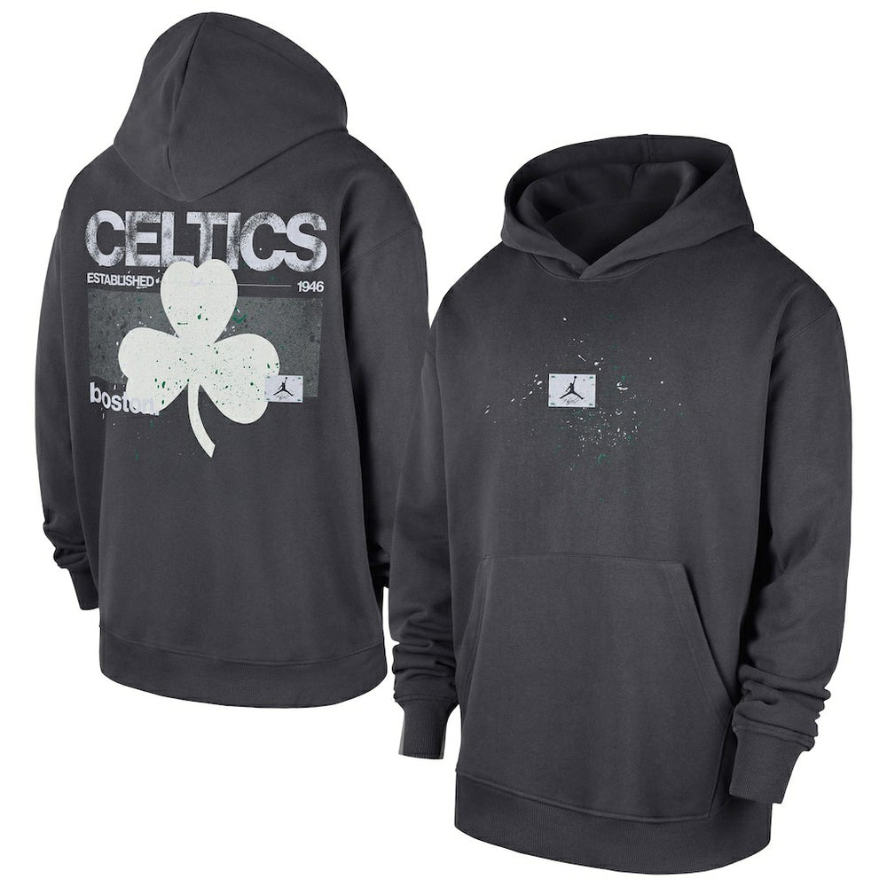 Boston Celtics Jordan Brand Statement Jumpman Flight Premiere Hoodie Anthracite - NBA