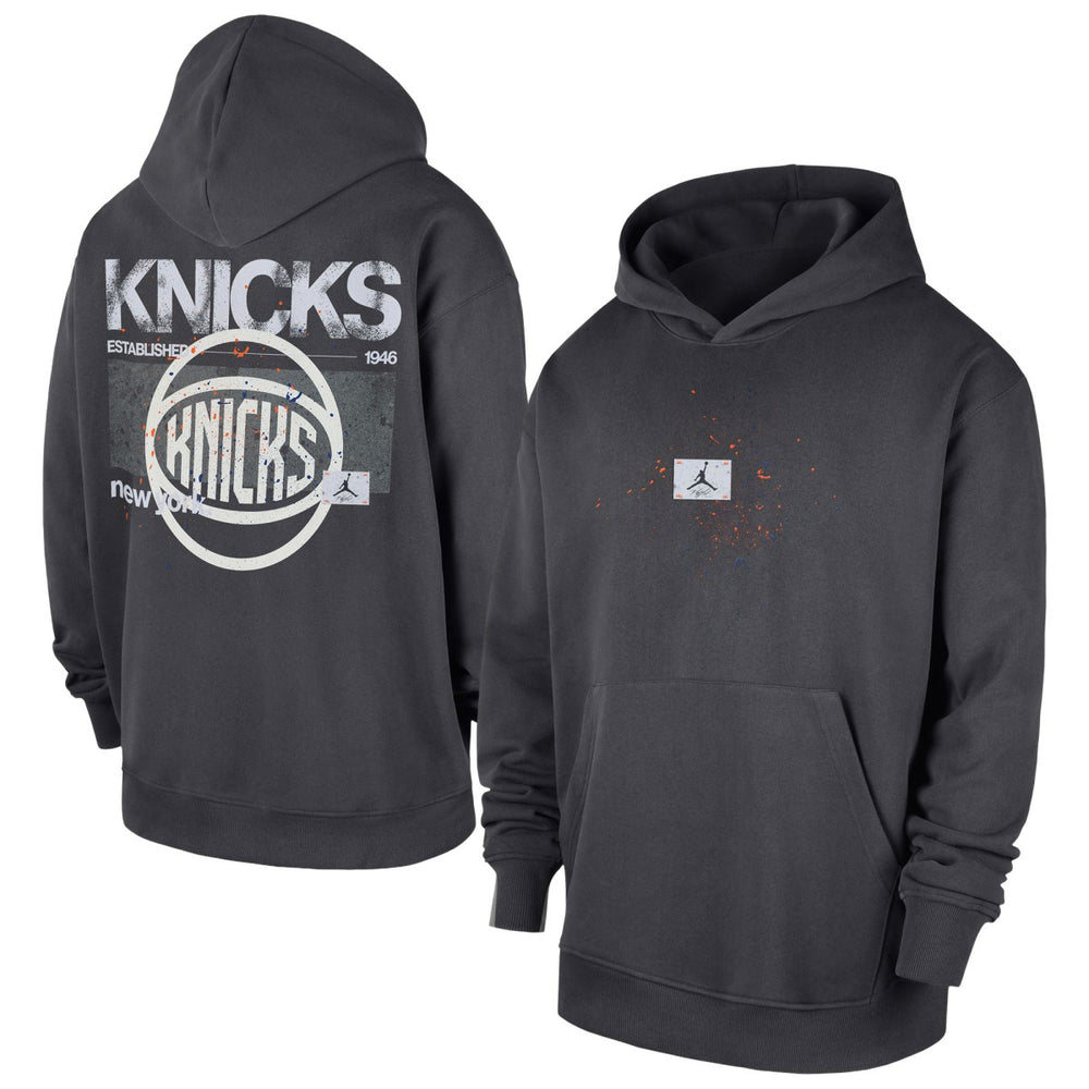 New York Knicks Jordan Brand Statement Jumpman Flight Premiere Hoodie Anthracite - NBA