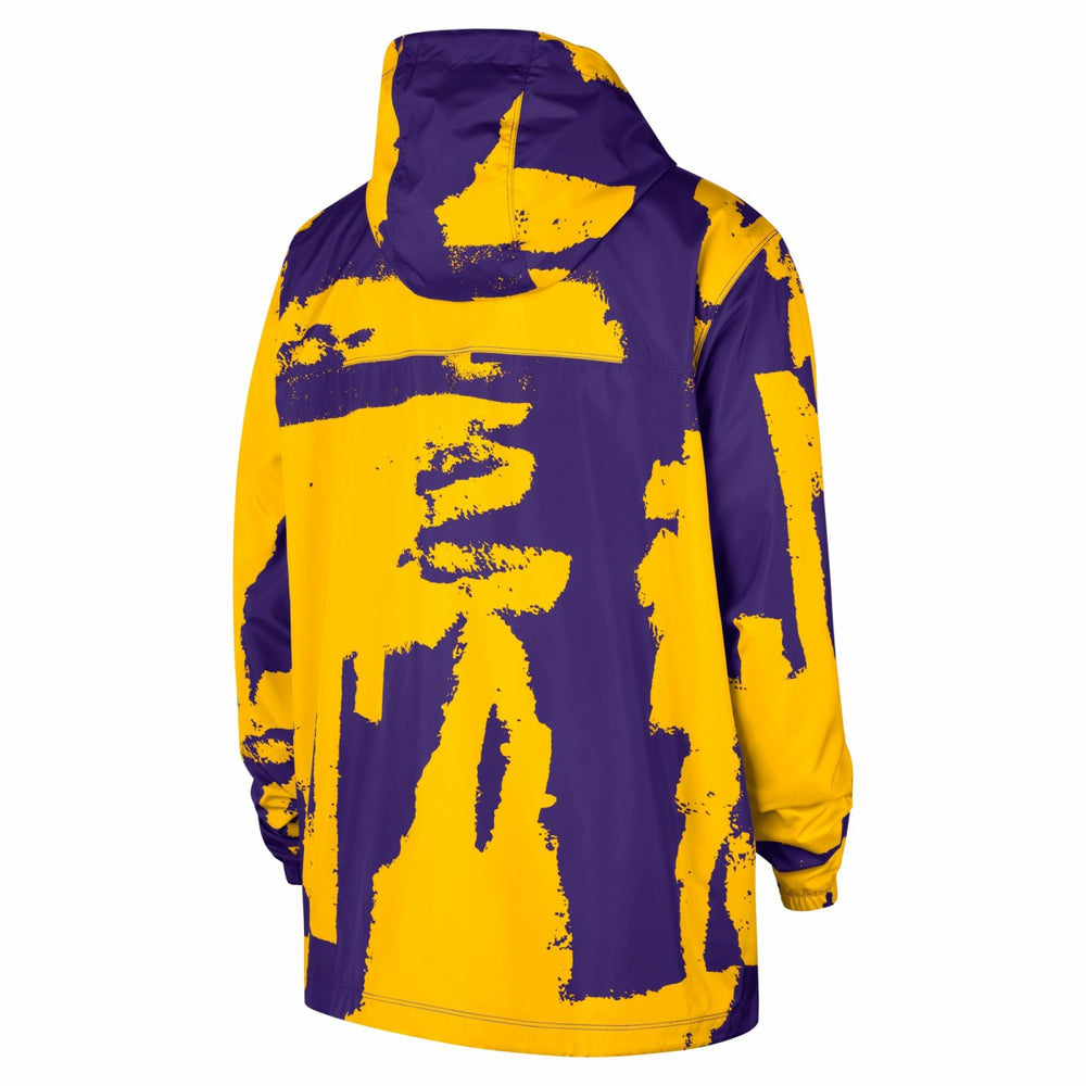 Los Angeles Lakers Unisex Courtside Club Premium Woven Full-Zip Hooded Jacket Purple - NBA
