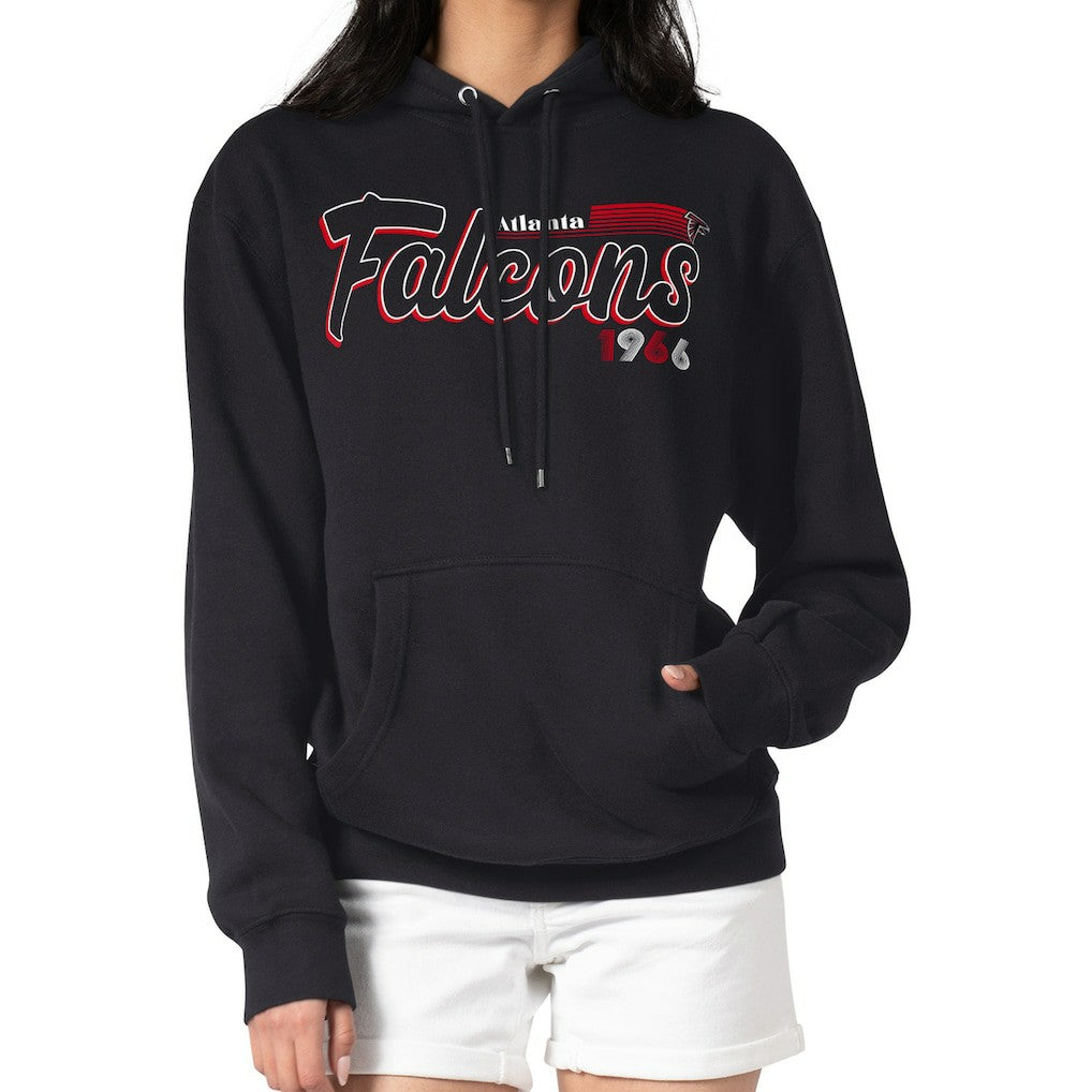 Atlanta Falcons Starter Women's Groovy Script Pullover Hoodie Black | NFL