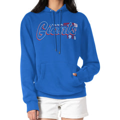 New York Giants Starter Women's Groovy Script Pullover Hoodie Royal | NFL