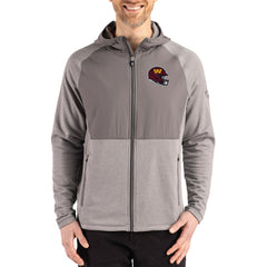 Washington Commanders Cutter & Buck Peshastin Eco Fleece Recycled Raglan Full-Zip Tri-Blend Hybrid Jacket Heather Gray | NFL