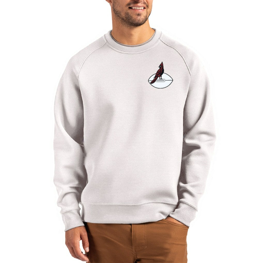 Arizona Cardinals Cutter & Buck Throwback Roam Recycled Raglan Pullover Sweatshirt Gray | NFL