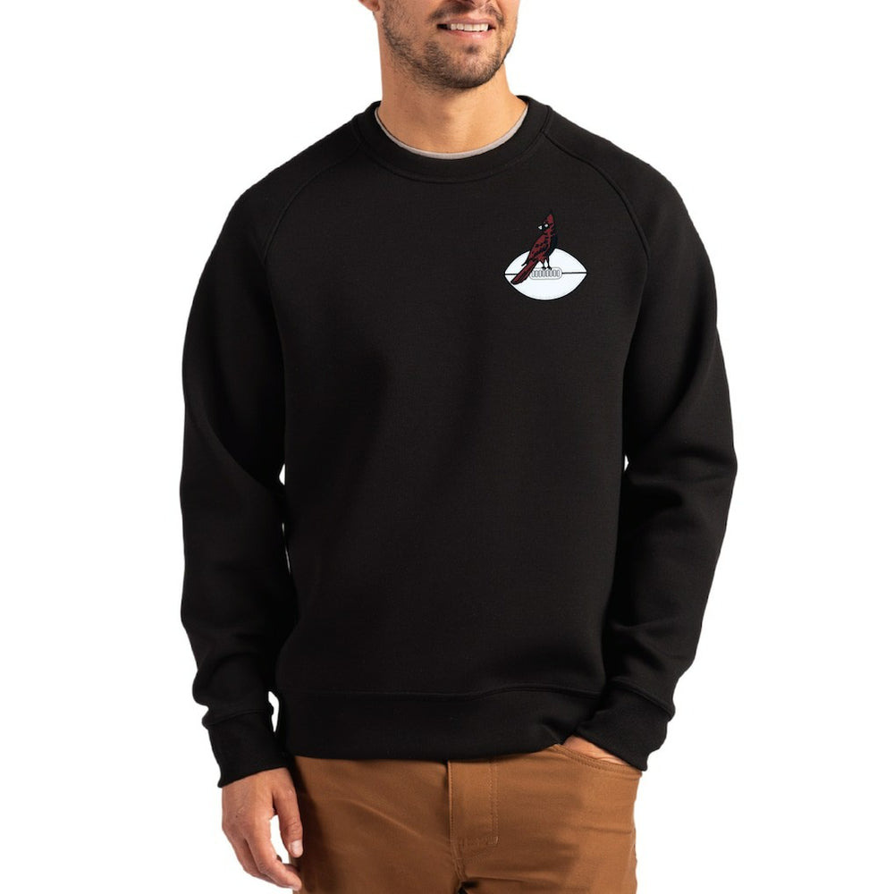 Arizona Cardinals Cutter & Buck Throwback Roam Recycled Raglan Pullover Sweatshirt Black | NFL