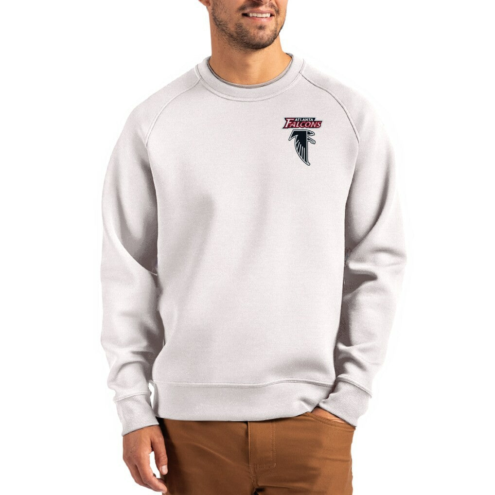 Atlanta Falcons Cutter & Buck Throwback Roam Recycled Raglan Pullover Sweatshirt Gray | NFL