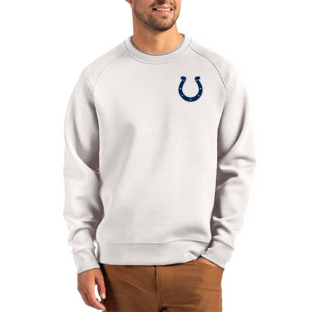 Indianapolis Colts Cutter & Buck Primary Logo Roam Recycled Raglan Pullover Sweatshirt Gray | NFL