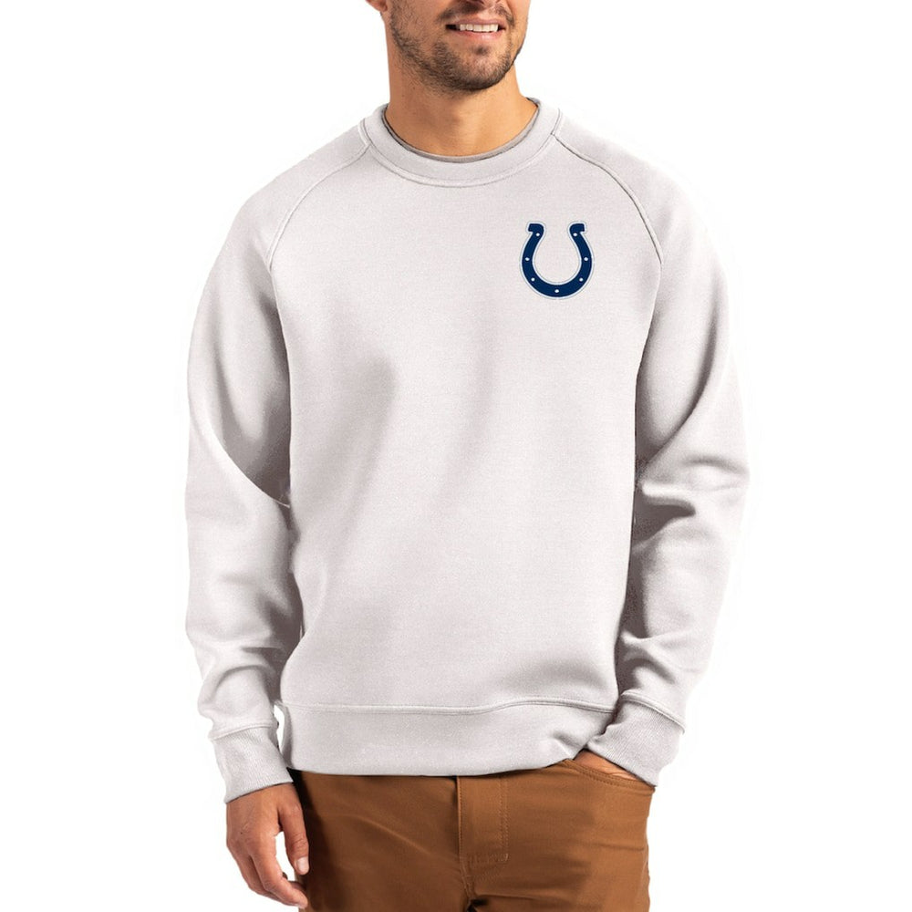 Indianapolis Colts Cutter & Buck Primary Logo Roam Recycled Raglan Pullover Sweatshirt Gray | NFL