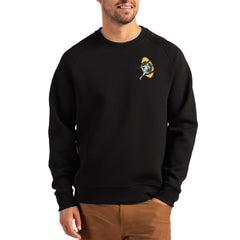 Green Bay Packers Cutter & Buck Throwback Roam Recycled Raglan Pullover Sweatshirt Black | NFL