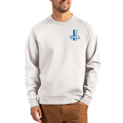 Detroit Lions Cutter & Buck Throwback Roam Recycled Raglan Pullover Sweatshirt Gray | NFL