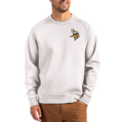 Minnesota Vikings Cutter & Buck Primary Logo Roam Recycled Raglan Pullover Sweatshirt Gray | NFL