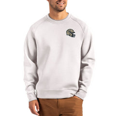 New Orleans Saints Cutter & Buck Helmet Roam Recycled Raglan Pullover Sweatshirt Gray | NFL