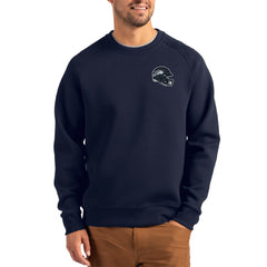 Seattle Seahawks Cutter & Buck Helmet Roam Recycled Raglan Pullover Sweatshirt College Navy | NFL