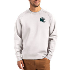 Philadelphia Eagles Cutter & Buck Helmet Roam Recycled Raglan Pullover Sweatshirt Gray | NFL