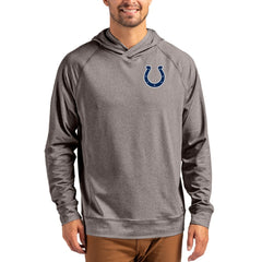 Indianapolis Colts Cutter & Buck Adapt Knit Recycled Raglan Pullover Hoodie Heather Gray | NFL