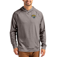 Jacksonville Jaguars Cutter & Buck Adapt Knit Recycled Raglan Pullover Hoodie Heather Gray | NFL