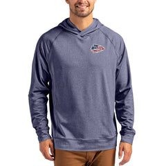 Kansas City Chiefs Cutter & Buck Adapt Americana Knit Recycled Raglan Pullover Hoodie Heather Navy | NFL
