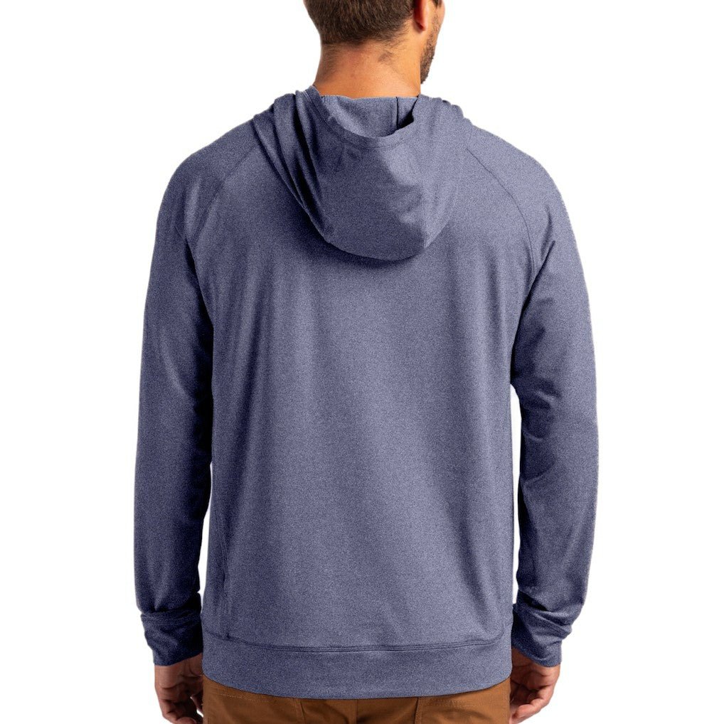 Kansas City Chiefs Cutter & Buck Adapt Americana Knit Recycled Raglan Pullover Hoodie Heather Navy | NFL