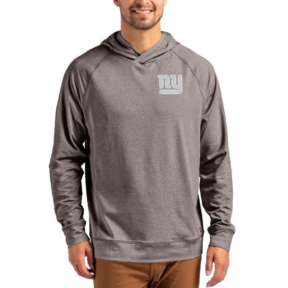 New York Giants Cutter & Buck Adapt Knit Recycled Raglan Pullover Hoodie Heather Gray | NFL