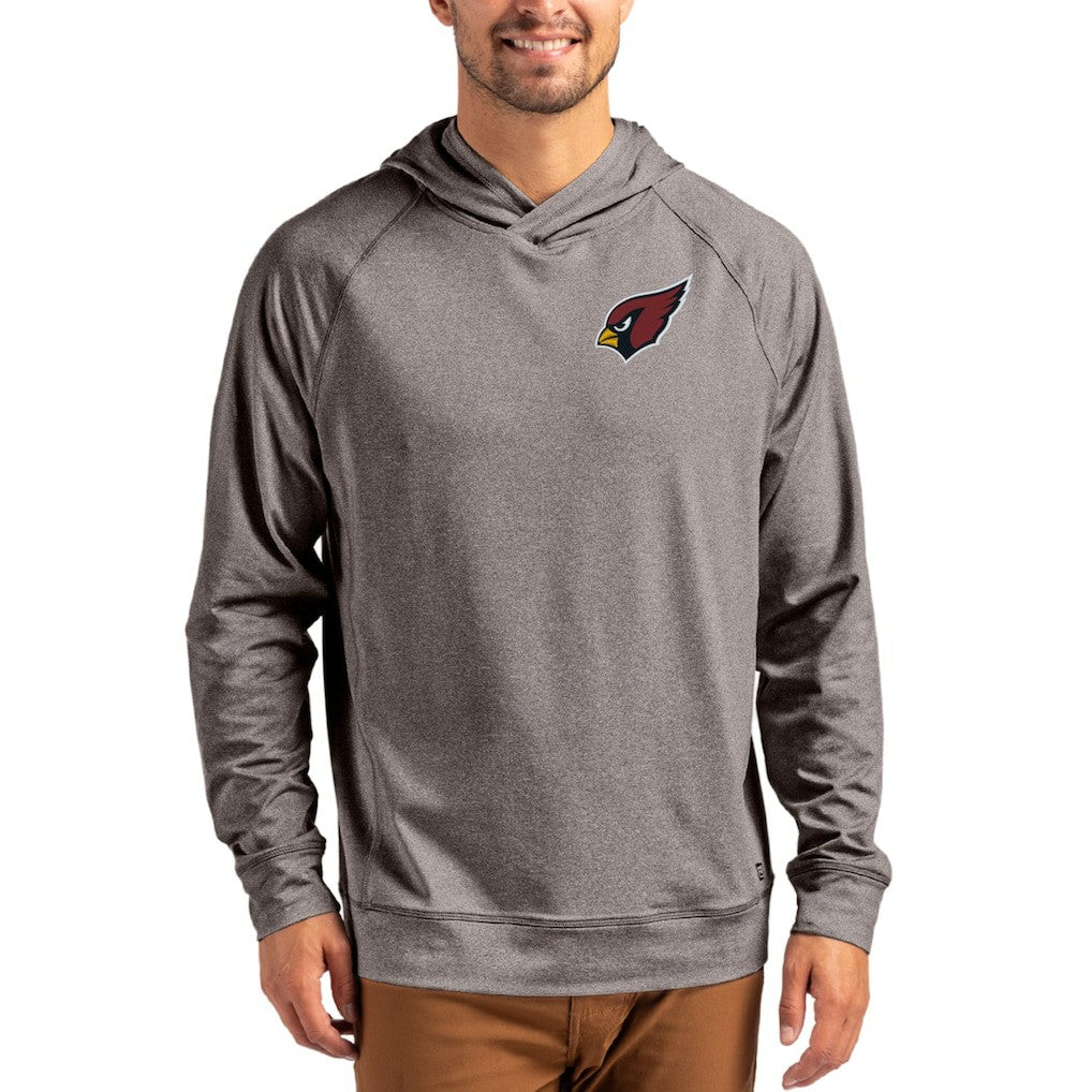 Arizona Cardinals Cutter & Buck Adapt Knit Recycled Raglan Pullover Hoodie Heather Gray | NFL