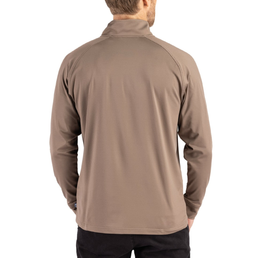 Detroit Lions Cutter & Buck Adapt Eco Knit Stretch Recycled Quarter-Zip Pullover Brown | NFL
