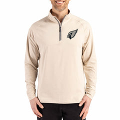 Arizona Cardinals Cutter & Buck Adapt Eco Knit Stretch Recycled Quarter-Zip Pullover Tan | NFL