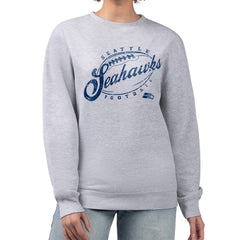 Seattle Seahawks G-III 4Her by Carl Banks Women's Distressed Graphics Fleece Pullover Sweatshirt Gray | NFL