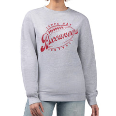 Tampa Bay Buccaneers G-III 4Her by Carl Banks Women's Distressed Graphics Fleece Pullover Sweatshirt Gray | NFL