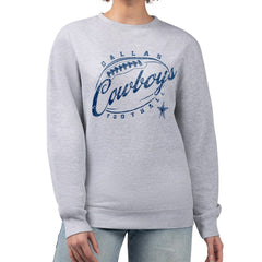 Dallas Cowboys G-III 4Her by Carl Banks Women's Distressed Graphics Fleece Pullover Sweatshirt Gray | NFL