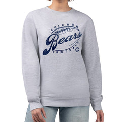 Chicago Bears G-III 4Her by Carl Banks Women's Distressed Graphics Fleece Pullover Sweatshirt Gray | NFL