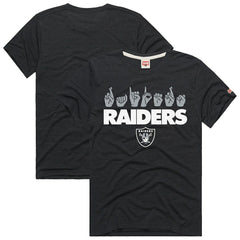 Las Vegas Raiders Homage Unisex NFL ASL Collection by Love Sign Tri-Blend T-Shirt Black | NFL
