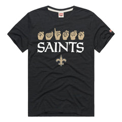 New Orleans Saints Homage Unisex NFL ASL Collection by Love Sign Tri-Blend T-Shirt Black | NFL