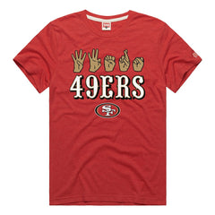 San Francisco 49ers Homage Unisex NFL ASL Collection by Love Sign Tri-Blend T-Shirt Scarlet | NFL