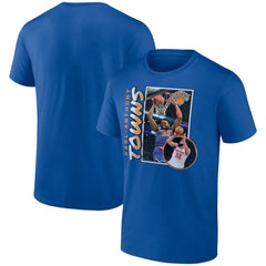 Karl-Anthony Towns New York Knicks '90s Player Graphic T-Shirt Blue - NBA