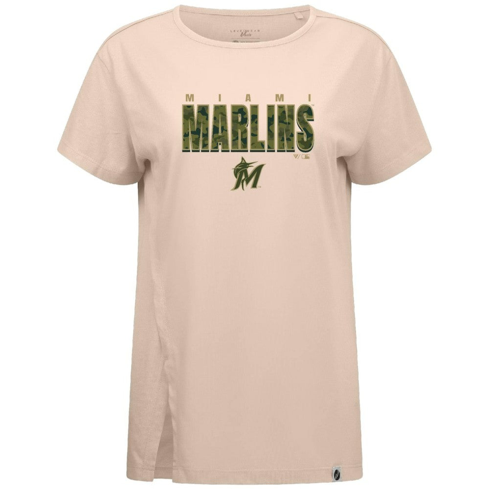 Miami Marlins Levelwear Women's Influx Protect W T-Shirt - MLB