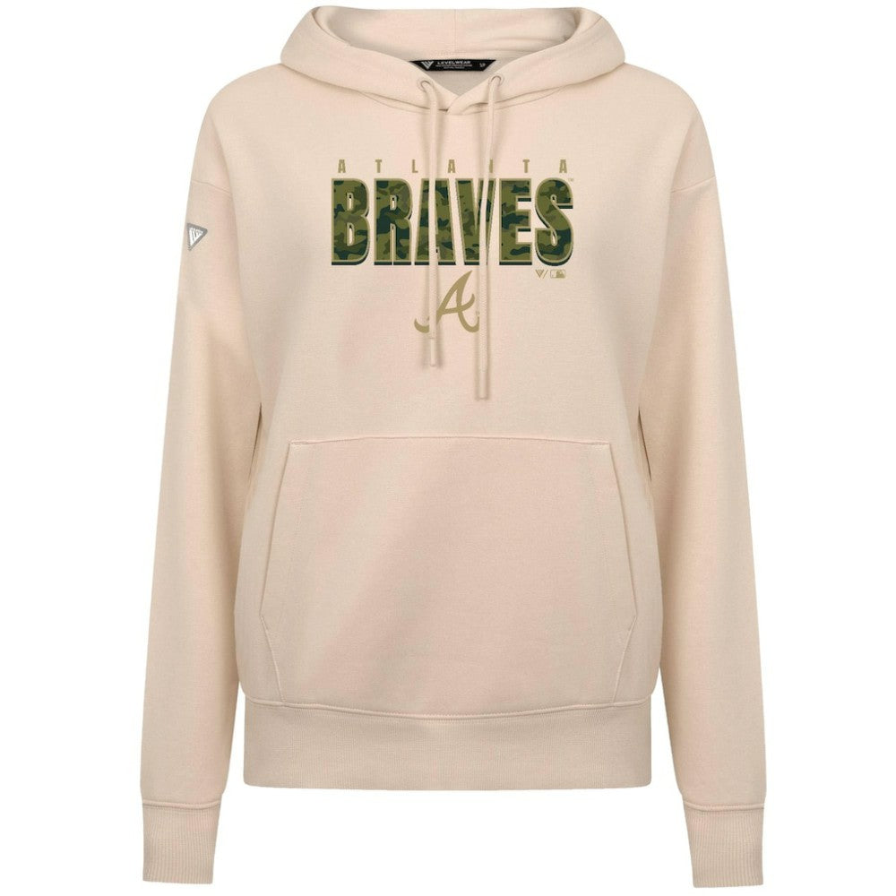Atlanta Braves Levelwear Women's Adorn Protect W Pullover Hoodie - MLB